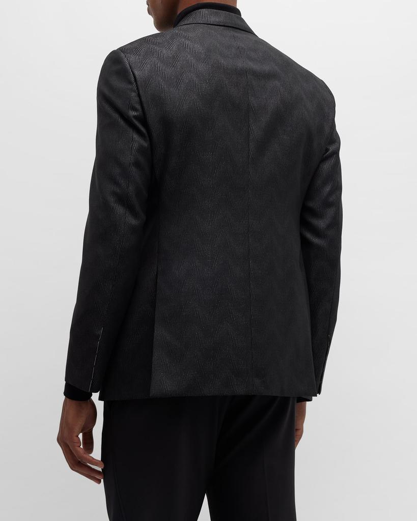 Men's Wavy Jacquard Dinner Jacket商品第8张图片规格展示