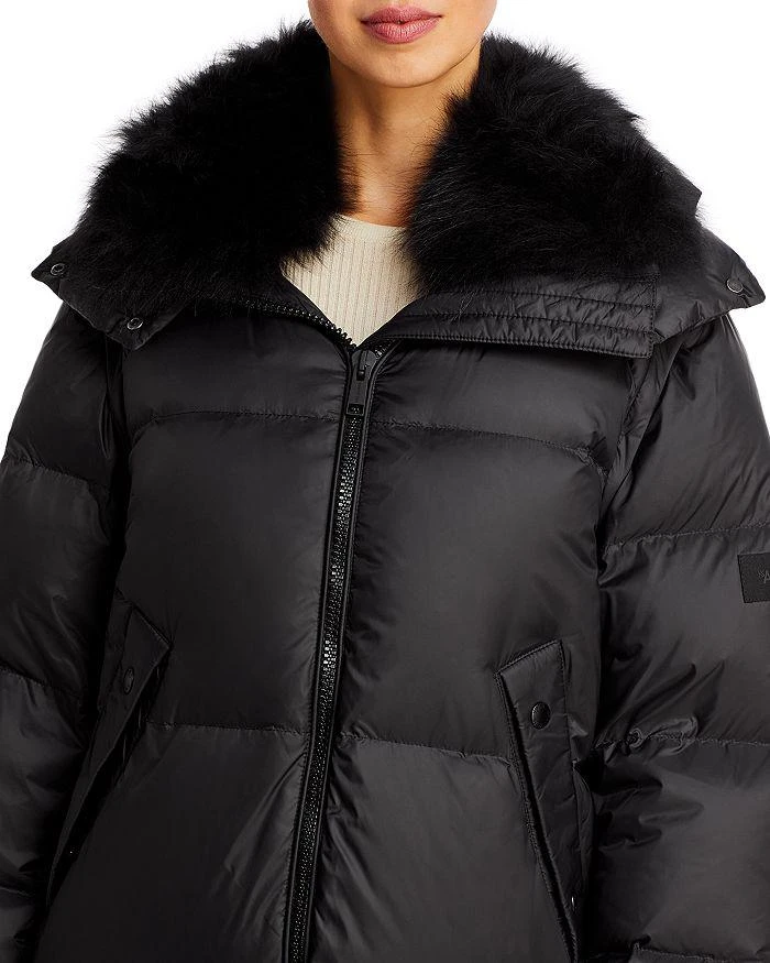 商品Yves Salomon|Shearling Collar Technical Down Puffer Coat,价格¥7421,第4张图片详细描述