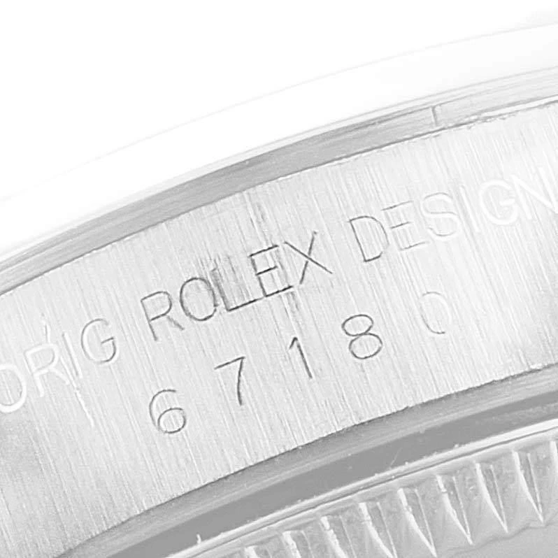 Rolex Black Stainless Steel Oyster Perpetual 67180 Women's Wristwatch 24 MM 商品