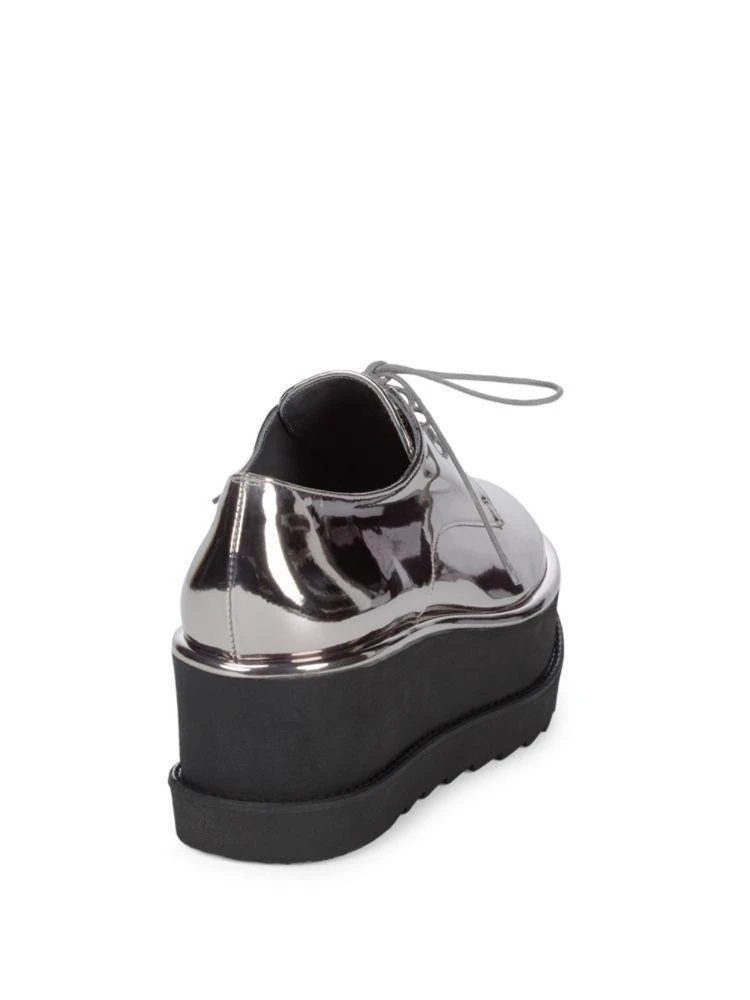 商品Stuart Weitzman|Stuart Weitzman Metallic Flatform Oxfords,价格¥947,第2张图片详细描述