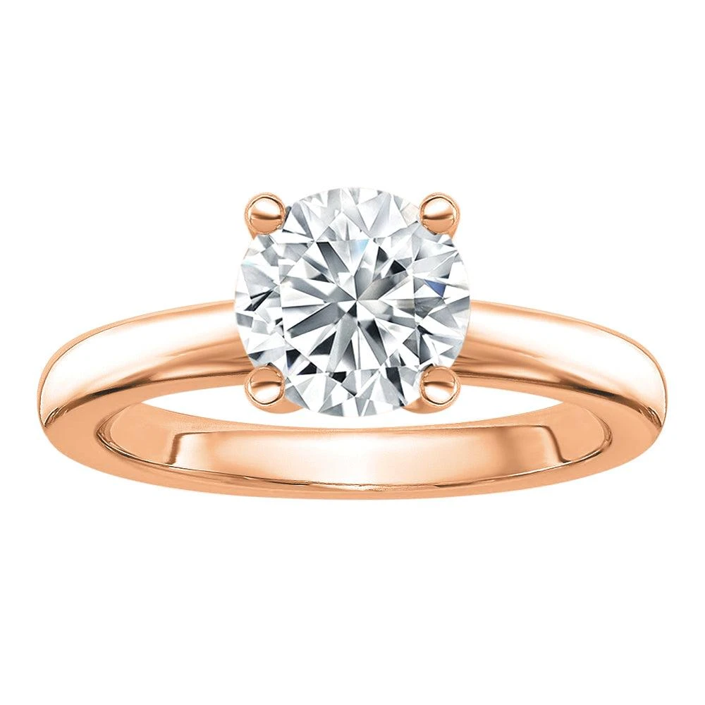 3.5 Ct Round Lab Grown Diamond Solitaire Engagement Ring 14k White Gold 商品
