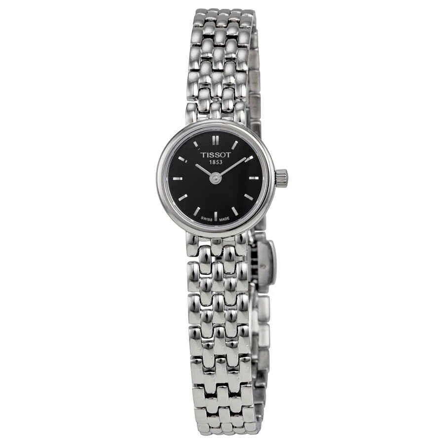 商品Tissot|Lovely Black Dial Stainless Steel Ladies Watch T0580091105100,价格¥1836,第1张图片