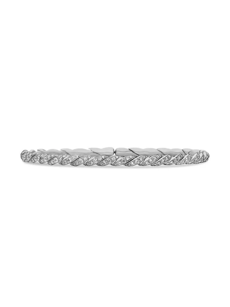 商品David Yurman|Sculpted Cable Flex Bracelet in 18K White Gold,价格¥44428,第1张图片