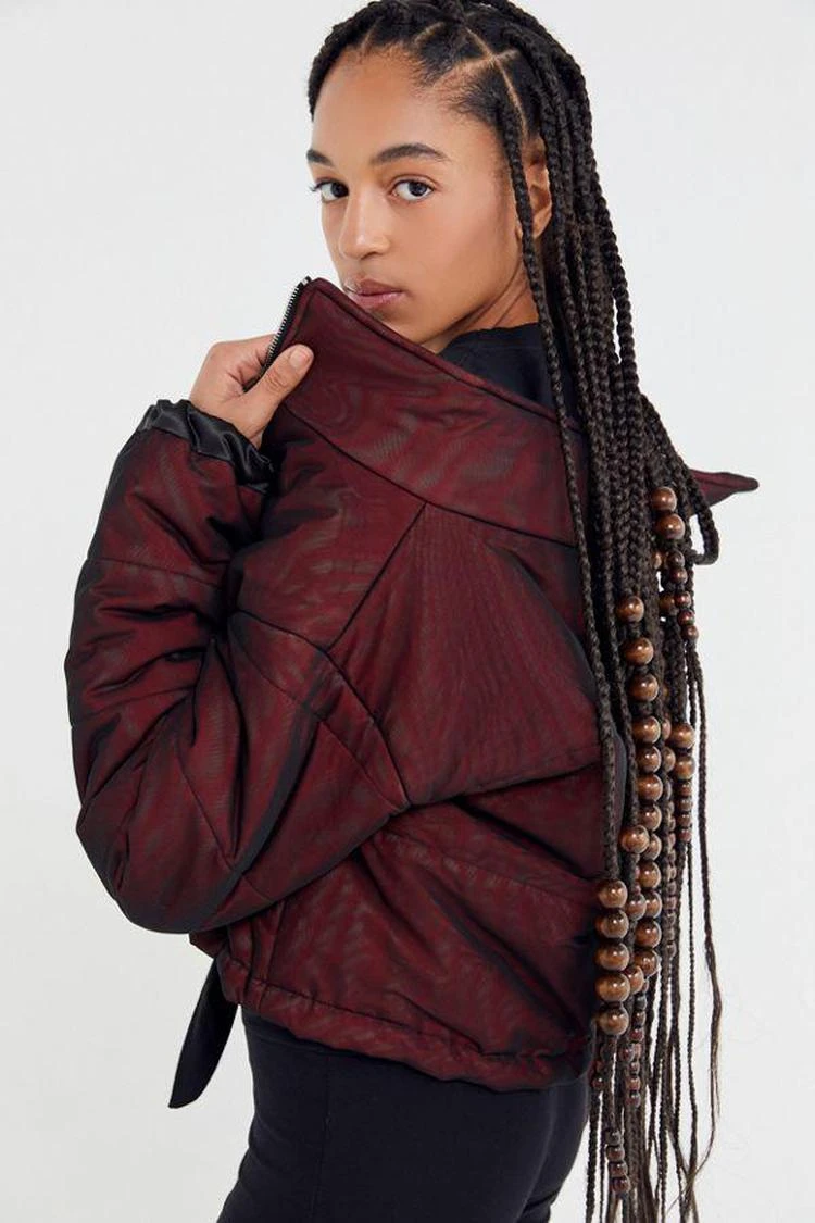 商品I.AM.GIA|I.AM.GIA Road Warrior Mesh Cropped Puffer Jacket,价格¥887,第2张图片详细描述