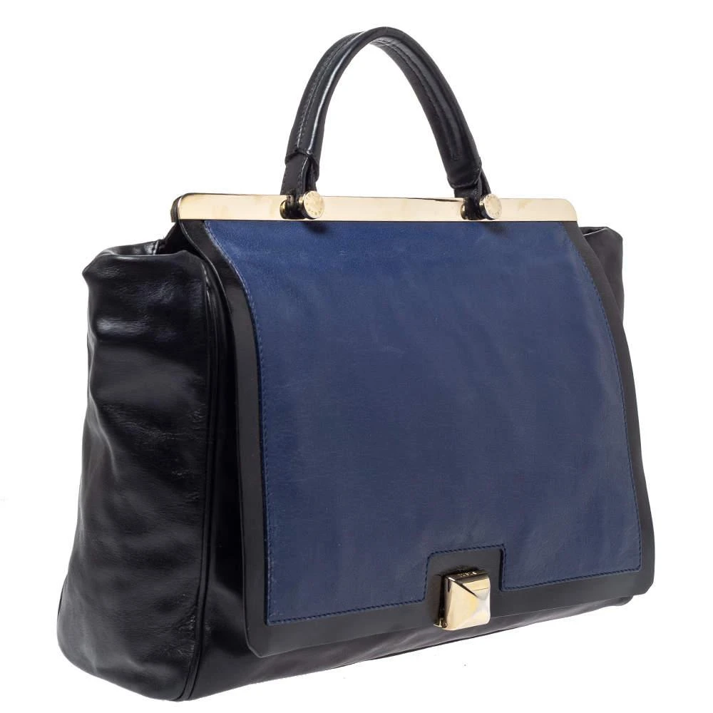 商品[二手商品] Furla|Furla Black/Blue Leather Cortina Top Handle Bag,价格¥1779,第3张图片详细描述