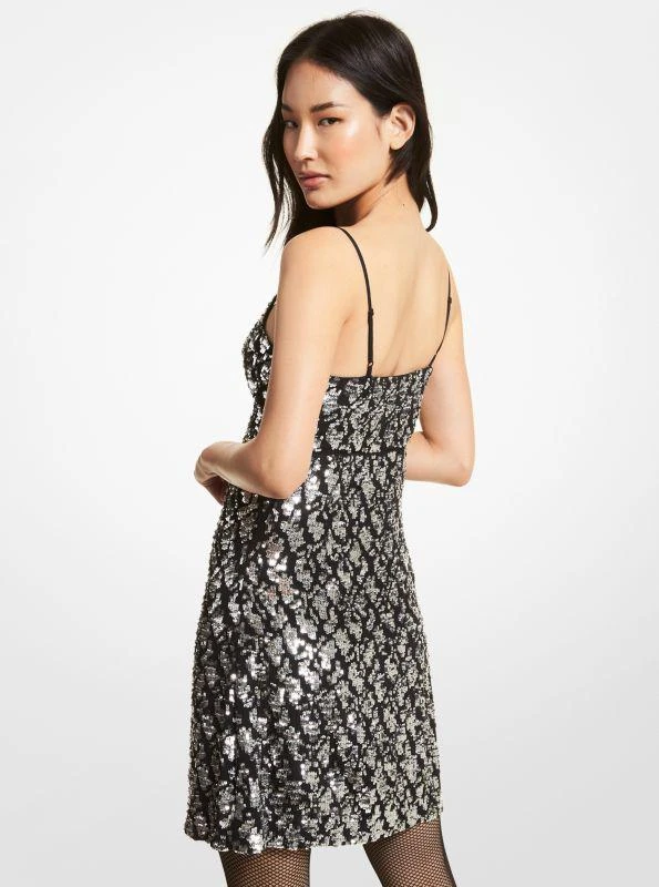 商品Michael Kors|Snake Sequined Stretch Viscose Slip Dress,价格¥2231,第3张图片详细描述