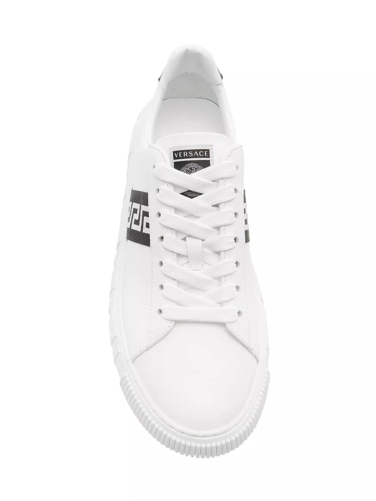 La Greca Ribbon-Trim Leather Sneakers 商品