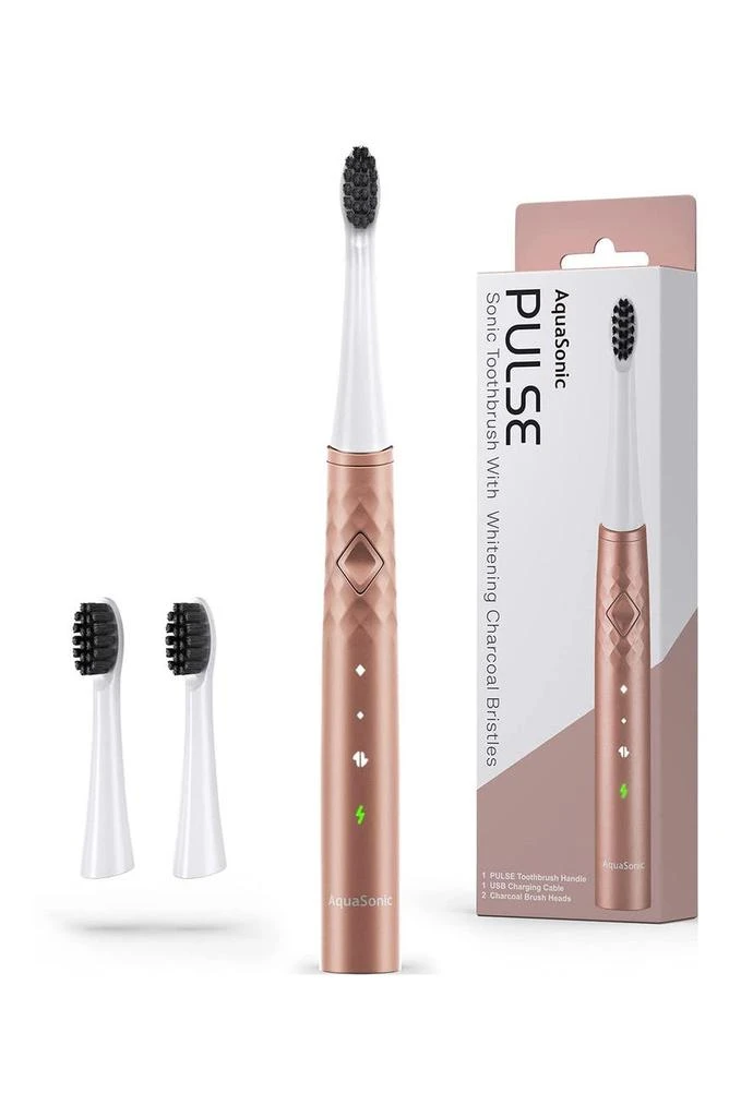 商品AquaSonic|Pulse Ultra Whitening Electric Toothbrush - Satin Rose Gold,价格¥228,第1张图片