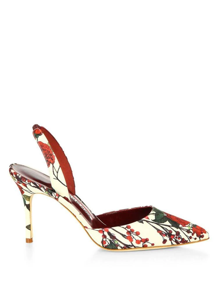 商品Manolo Blahnik|Carolyn 花绘高跟鞋,价格¥2080,第5张图片详细描述