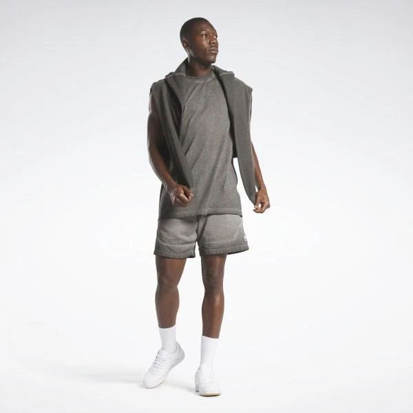 商品Reebok|Reebok Basketball Court Top Bi-Dye Fleece Shorts,价格¥507,第2张图片详细描述