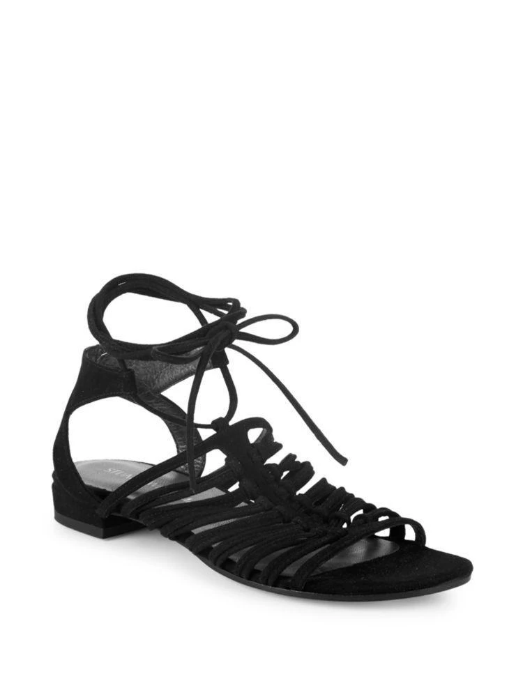Knotagain Suede Caged Platform Wedge Sandals 商品