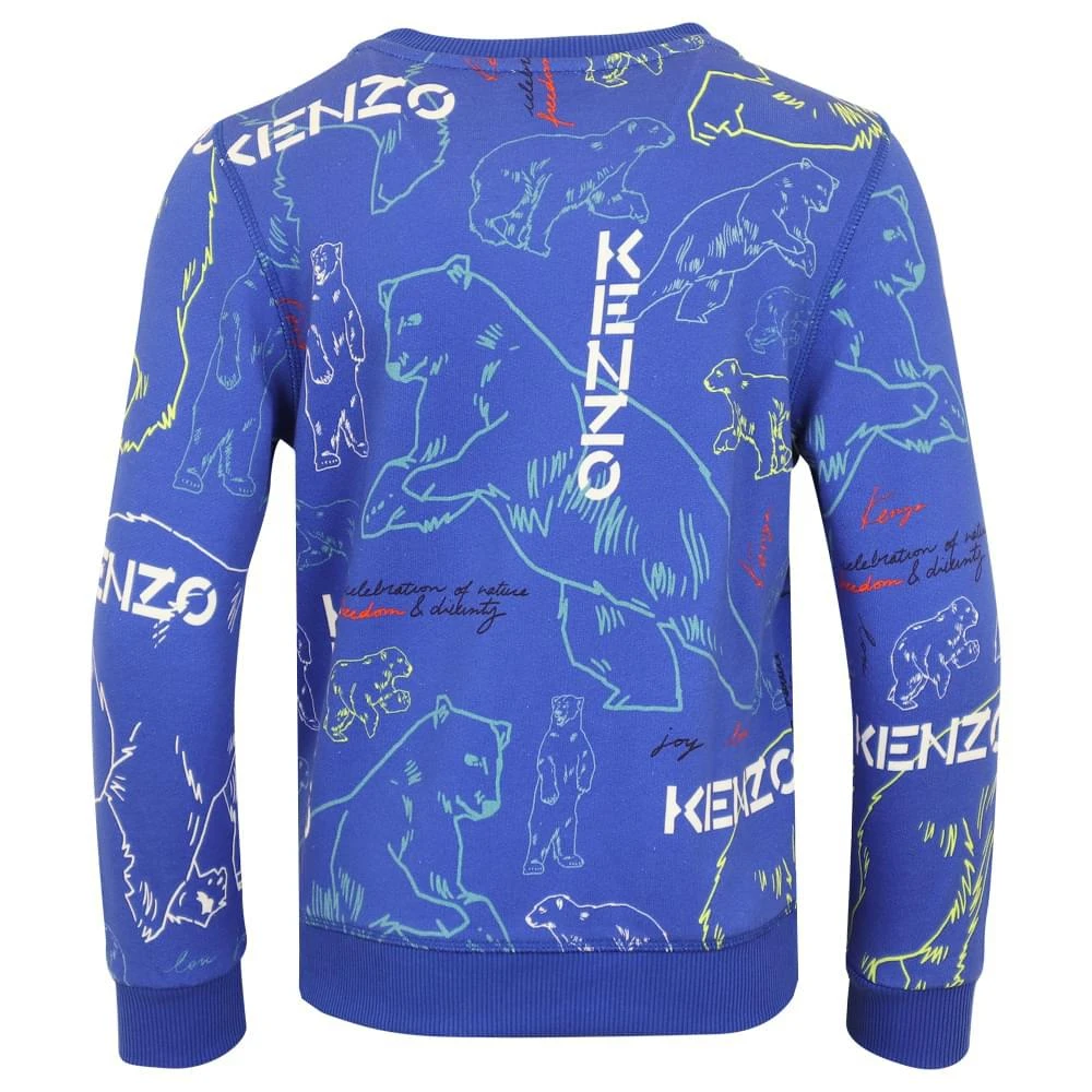 商品Kenzo|Blue Polar Bear Pattern Sweatshirt,价格¥563,第4张图片详细描述