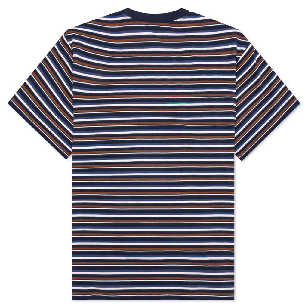 Brain Dead Nineties Blocked Striped T-Shirt - Navy商品第2张图片规格展示