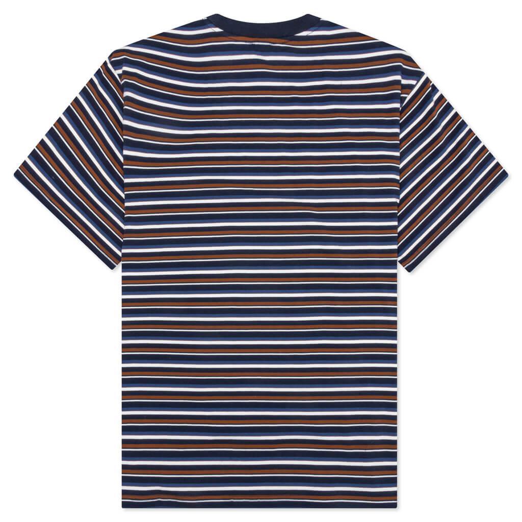 商品Brain Dead|Brain Dead Nineties Blocked Striped T-Shirt - Navy,价格¥480,第4张图片详细描述