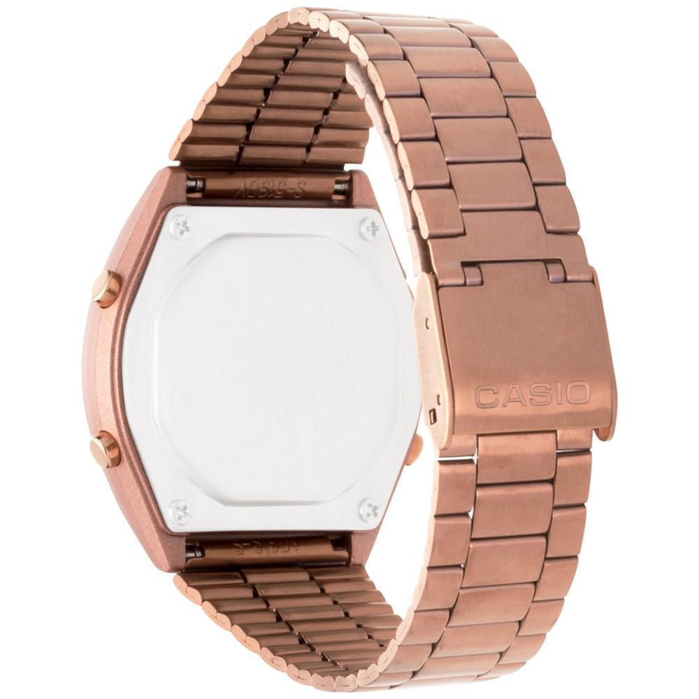 商品Casio|Men's Digital Vintage Rose Gold-Tone Stainless Steel Bracelet Watch 39x39mm B640WC-5AMV,价格¥564,第5张图片详细描述