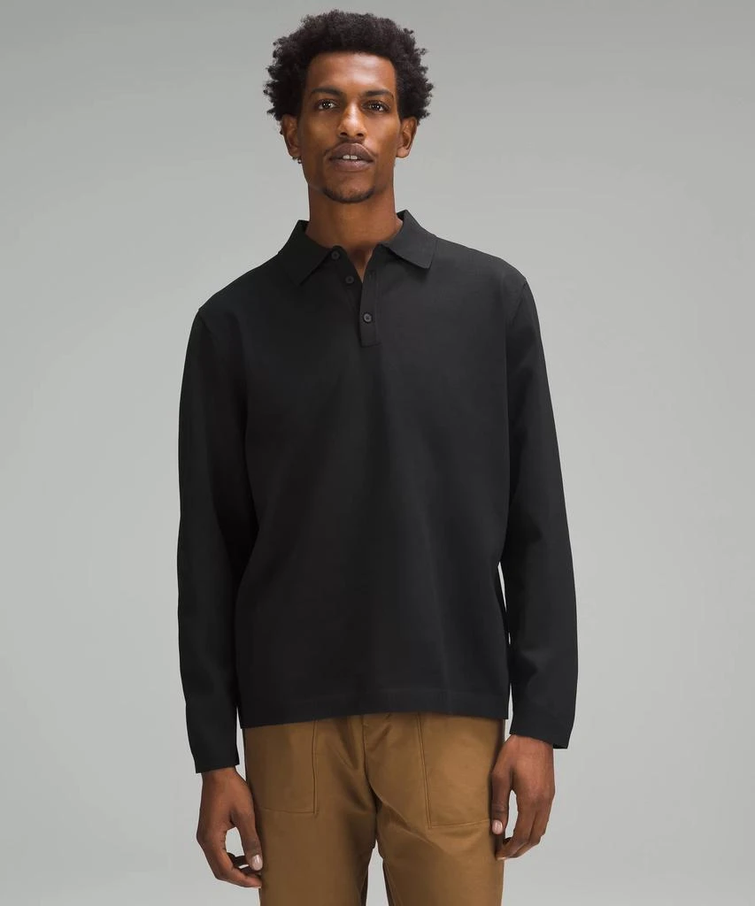 商品Lululemon|Lightweight Knit Long-Sleeve Polo Shirt,价格¥557,第1张图片