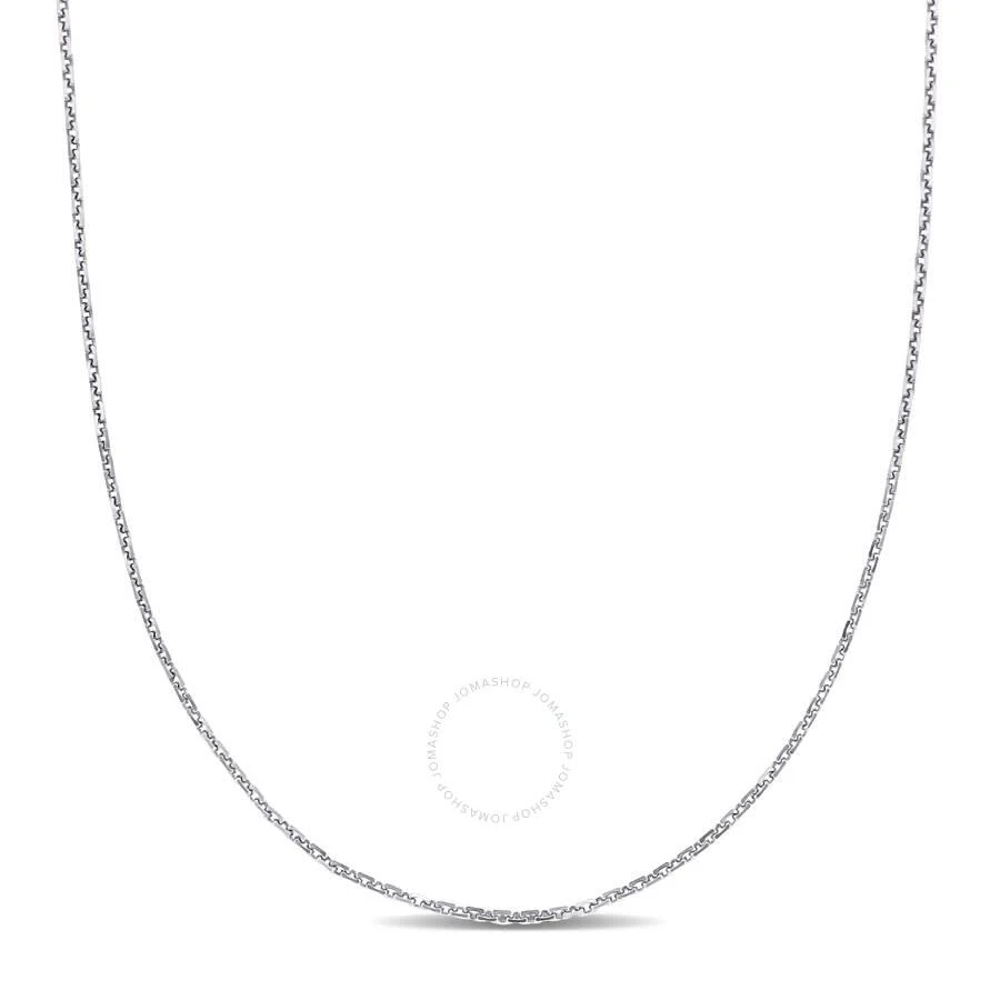 商品Amour|1.2mm Diamond-cut Cable Chain Necklace In 14K White Gold - 18 In,价格¥1414,第1张图片