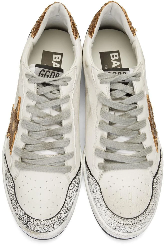 商品Golden Goose|White & Brown Snake Ball Star 运动鞋,价格¥2657,第5张图片详细描述