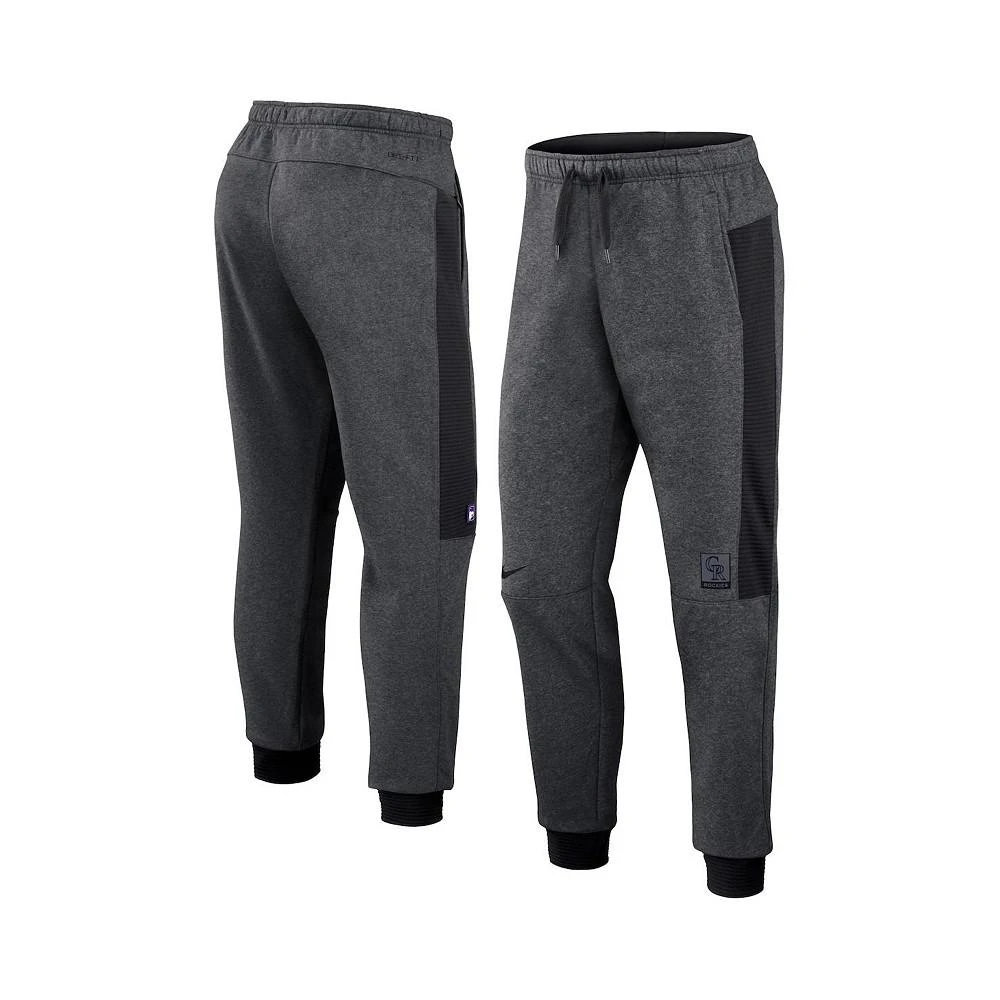 商品NIKE|Men's Heathered Gray, Black Colorado Rockies Authentic Collection Flux Performance Jogger Pants,价格¥535,第1张图片