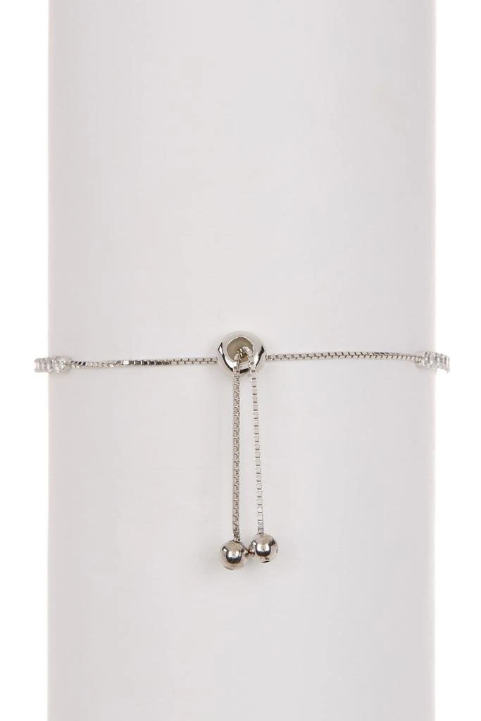 商品ADORNIA|White Rhodium Plated Swarovski Crystal Accented Lariat Bracelet,价格¥199,第2张图片详细描述