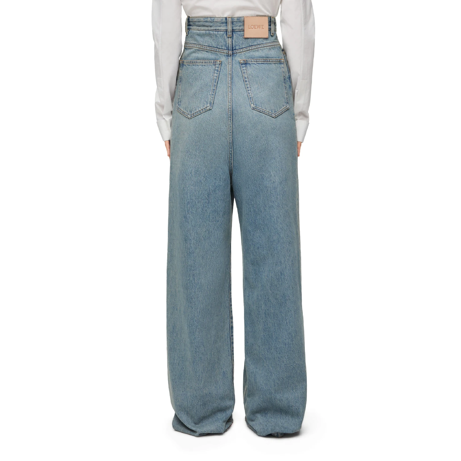 【预售】 罗意威 25春夏 女士 牛仔裤 Bustier high waisted jeans in denim S540Y11X59-8438  商品