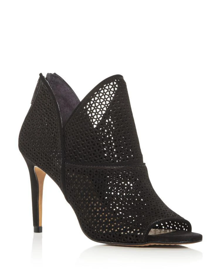 商品Vince Camuto|Women's Vatena Perforated Nubuck Leather High Heel Booties,价格¥579,第1张图片