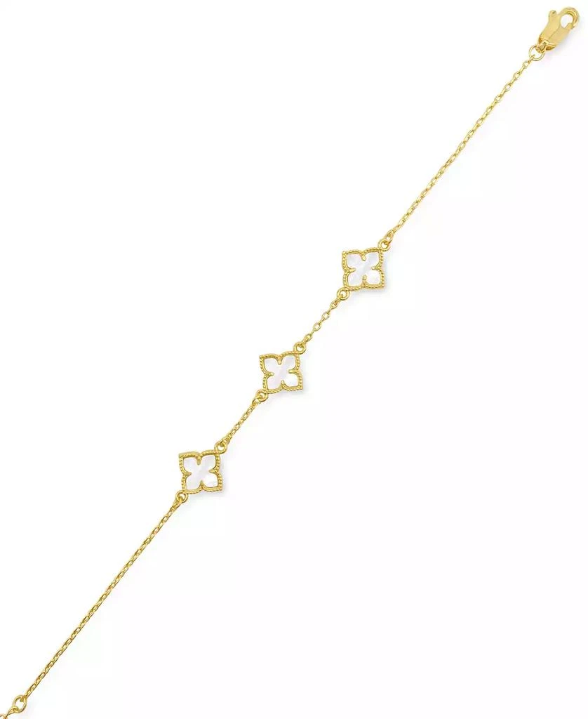 商品ADORNIA|White Mother of Pearl Flower Bracelet,价格¥181,第3张图片详细描述