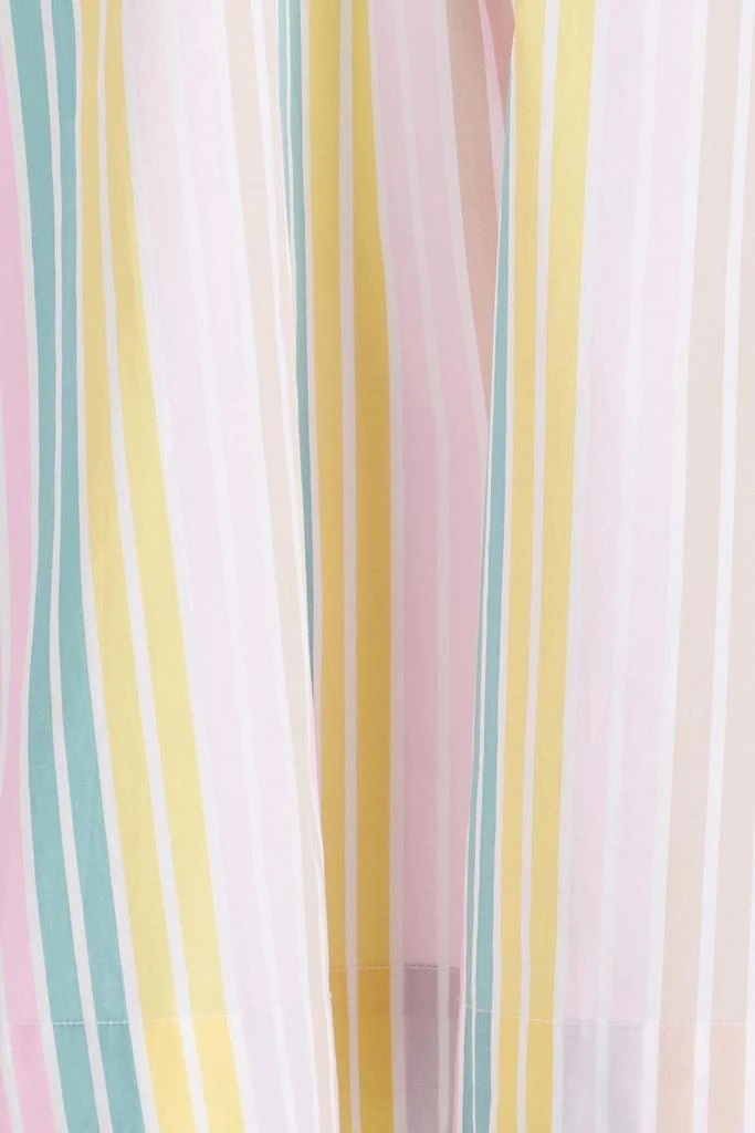 GANNI Striped cotton-poplin mini dress 4