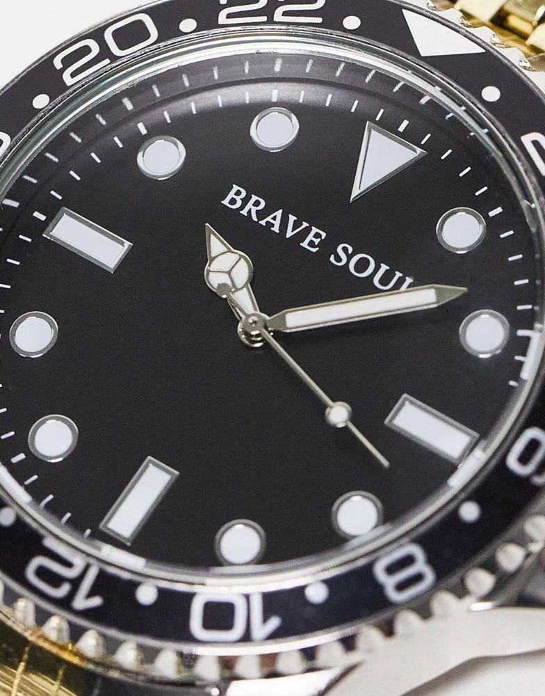 商品Brave Soul|Brave Soul chunky bracelet watch in gold and silver,价格¥188,第3张图片详细描述