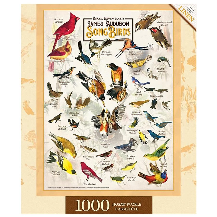 商品Masterpieces Puzzles|Audubon Songbird 1000 Piece Puzzle,价格¥186,第1张图片