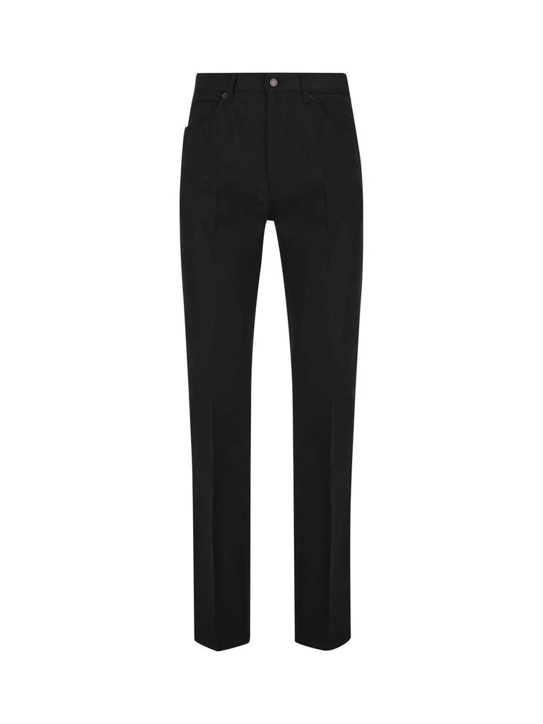 商品Yves Saint Laurent|Saint Laurent Button Detailed Straight Leg Trousers,价格¥2325,第1张图片