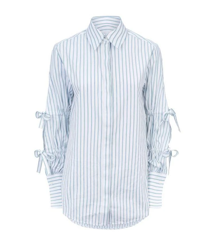 商品Victoria Beckham|Tie Sleeve Stripe Shirt 衬衫,价格¥2554,第1张图片