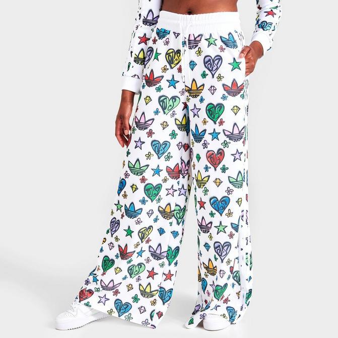 Women's adidas Originals x Jeremy Scott Monogram Wide-Leg Tracksuit Pants商品第1张图片规格展示