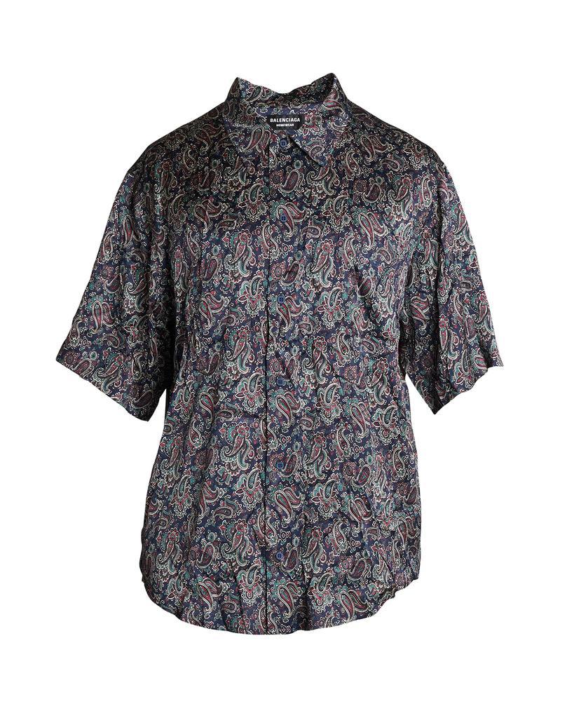 商品Balenciaga|Men's Paisley Silk Dress Shirt,价格¥3616,第4张图片详细描述
