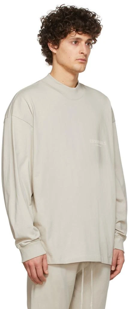 商品Essentials|Beige Cotton Jersey Long Sleeve T-Shirt,价格¥384,第2张图片详细描述