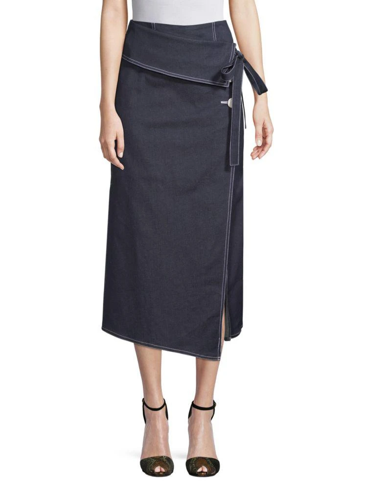 商品Robert Rodriguez|Denim Wrap Skirt,价格¥831,第1张图片