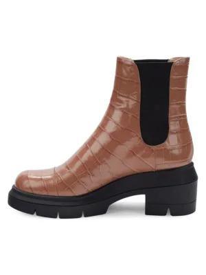 商品Stuart Weitzman|Norah Alligator Embossed Leather Chelsea Boots,价格¥1876,第6张图片详细描述