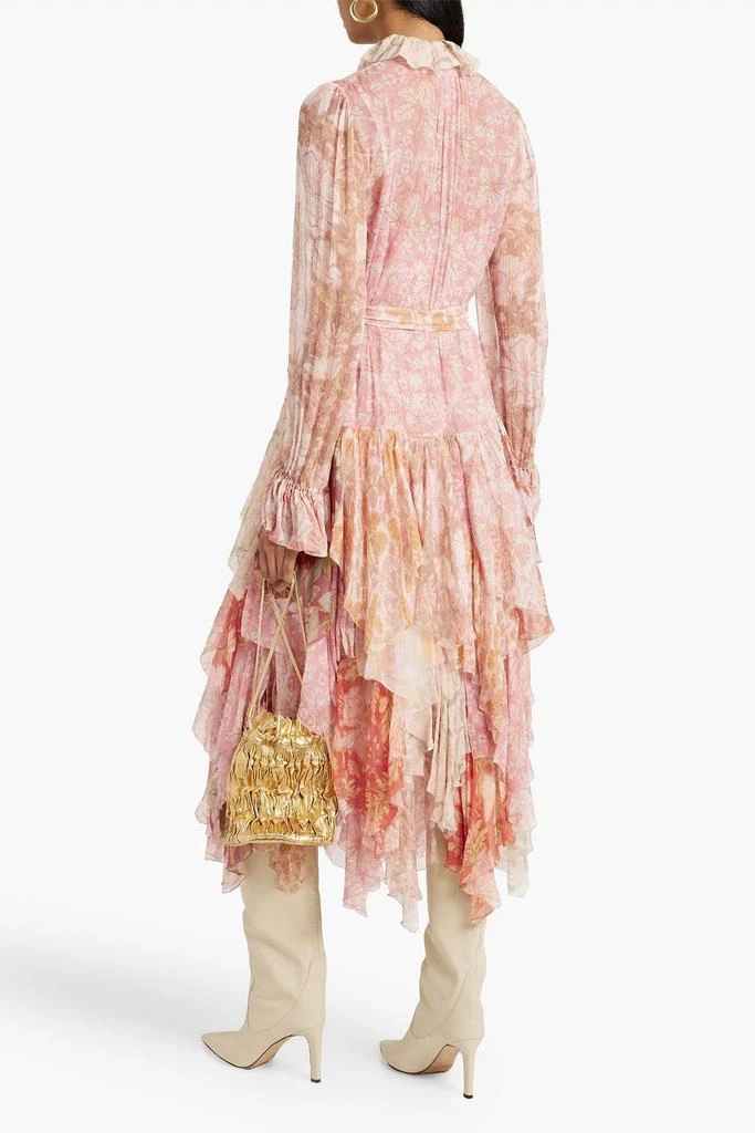 商品Zimmermann|Ruffled floral-print silk-georgette midi dress,价格¥3642,第3张图片详细描述