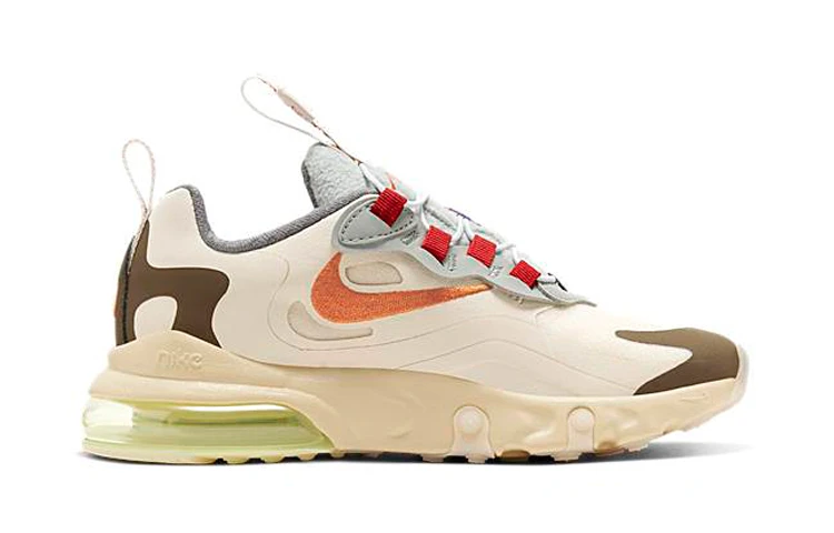 商品[国内直发] NIKE|[预售3天]Travis Scott x  Air Max 270 Cactus Trails 气垫缓震 防滑减震耐磨 低帮 儿童休闲鞋 棕黄 中小童,价格¥1961,第3张图片详细描述
