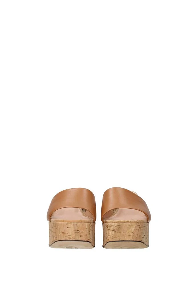 商品Sergio Rossi|Slippers and clogs Leather Brown Camel,价格¥2015,第3张图片详细描述