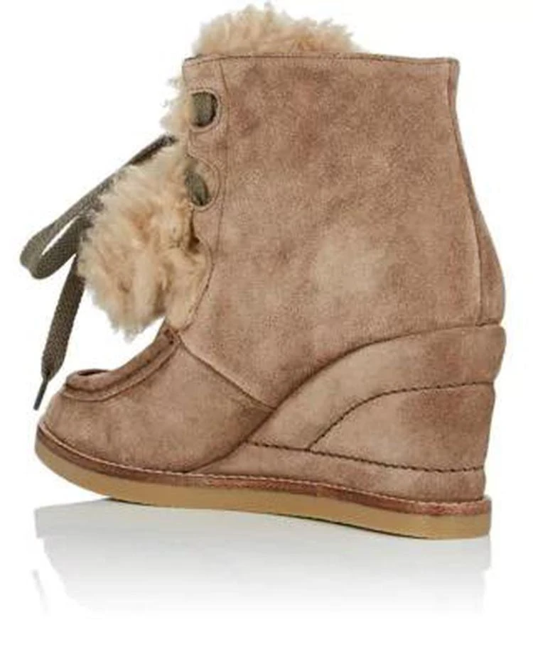 商品Chloé|Perry Suede Wedge Boots,价格¥2522,第3张图片详细描述