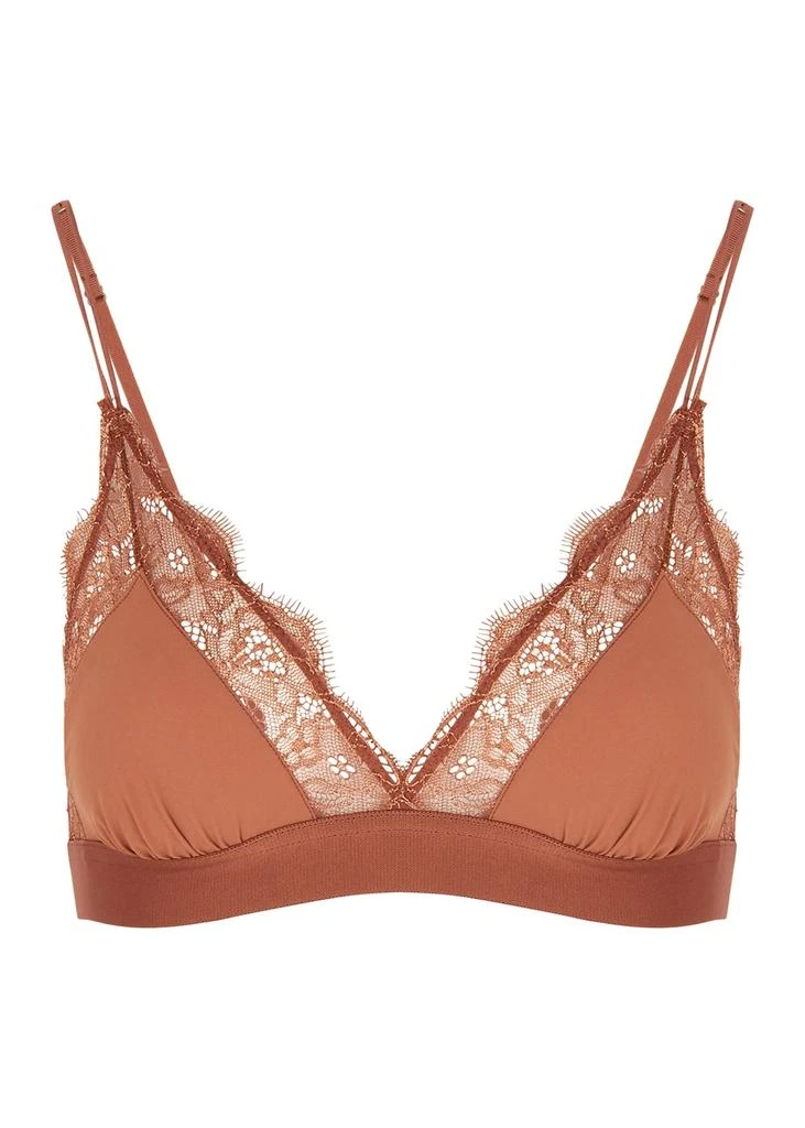 商品LOVE STORIES|Love Lace brown lace-trimmed soft-cup bra,价格¥623,第1张图片