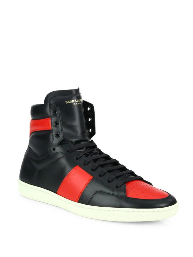 商品Yves Saint Laurent|Colorblock Leather High-Top Sneakers,价格¥4460,第1张图片