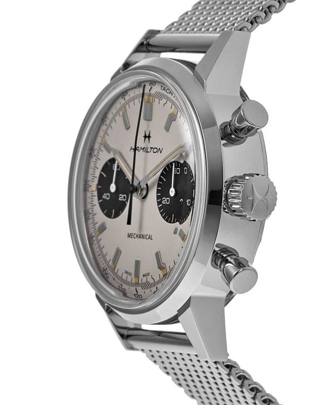 商品Hamilton|Hamilton American Classic INTRA-MATIC CHRONOGRAPH H White Dial Steel Men's Watch H38429110,价格¥12141,第3张图片详细描述