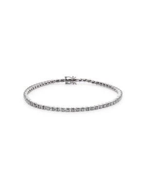 商品Saks Fifth Avenue|14K White Gold & 1 TCW Diamond Tennis Bracelet,价格¥11598,第1张图片