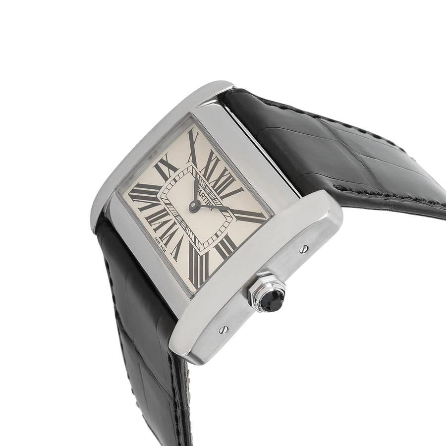 Pre-owned Cartier Tank Quartz Silver Dial Mens Watch W6300655商品第2张图片规格展示