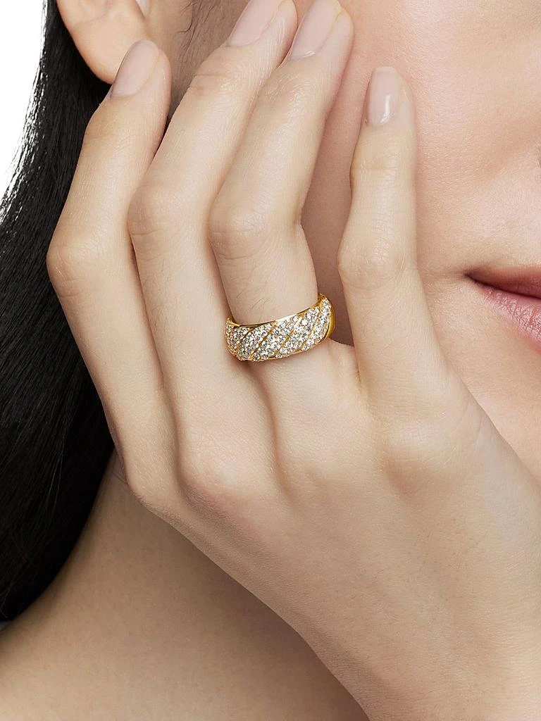 Sculpted Cable Band Ring in 18K Yellow Gold 商品