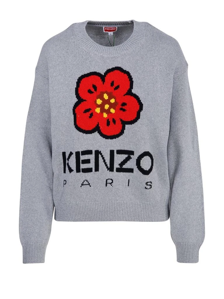 商品Kenzo|Kenzo Boke Flower Logo Intarsia Crewneck Jumper,价格¥1750,第1张图片