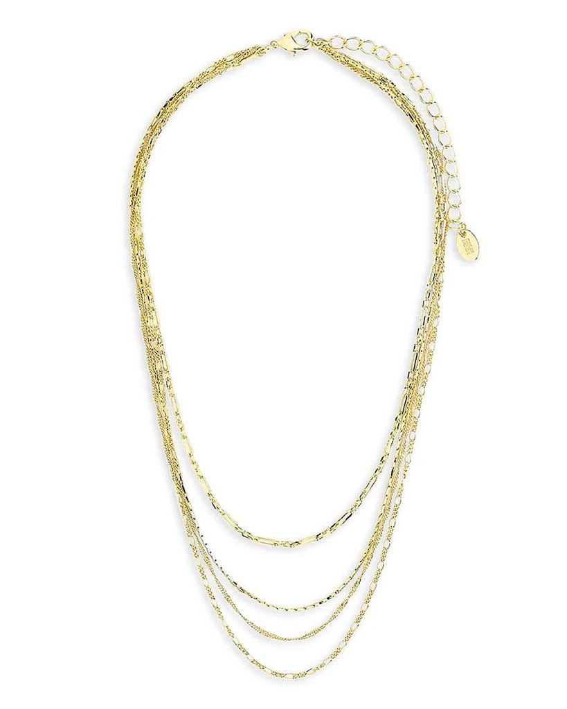 商品Sterling Forever|Multi Chain Layered Necklace, 19",价格¥450,第1张图片