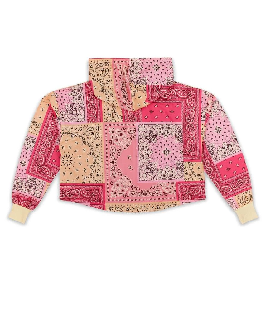 商品Reason Clothing|Womens Paisley Raw Edge Crop Hoodie,价格¥119,第5张图片详细描述